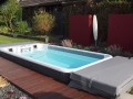 swimspa im Garten integriert